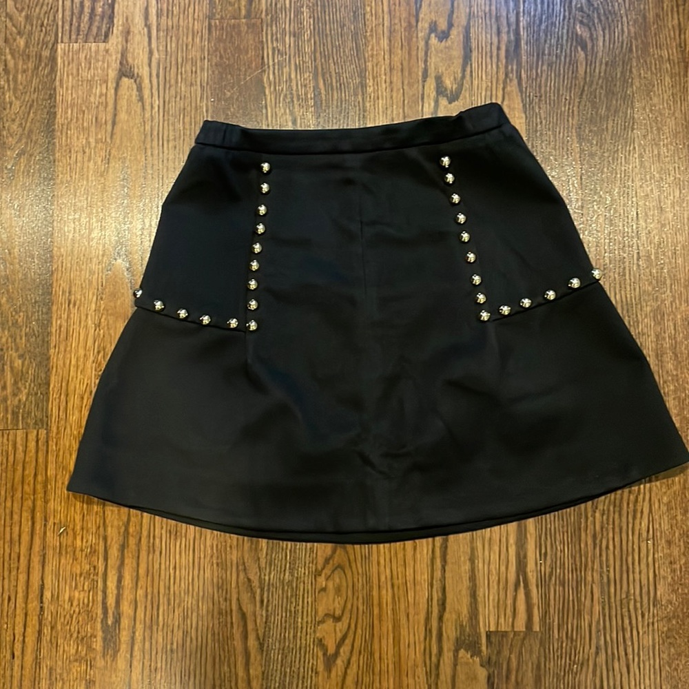 Tuckernuck Gold Stud mod mini skirt with gold studs size small NWT